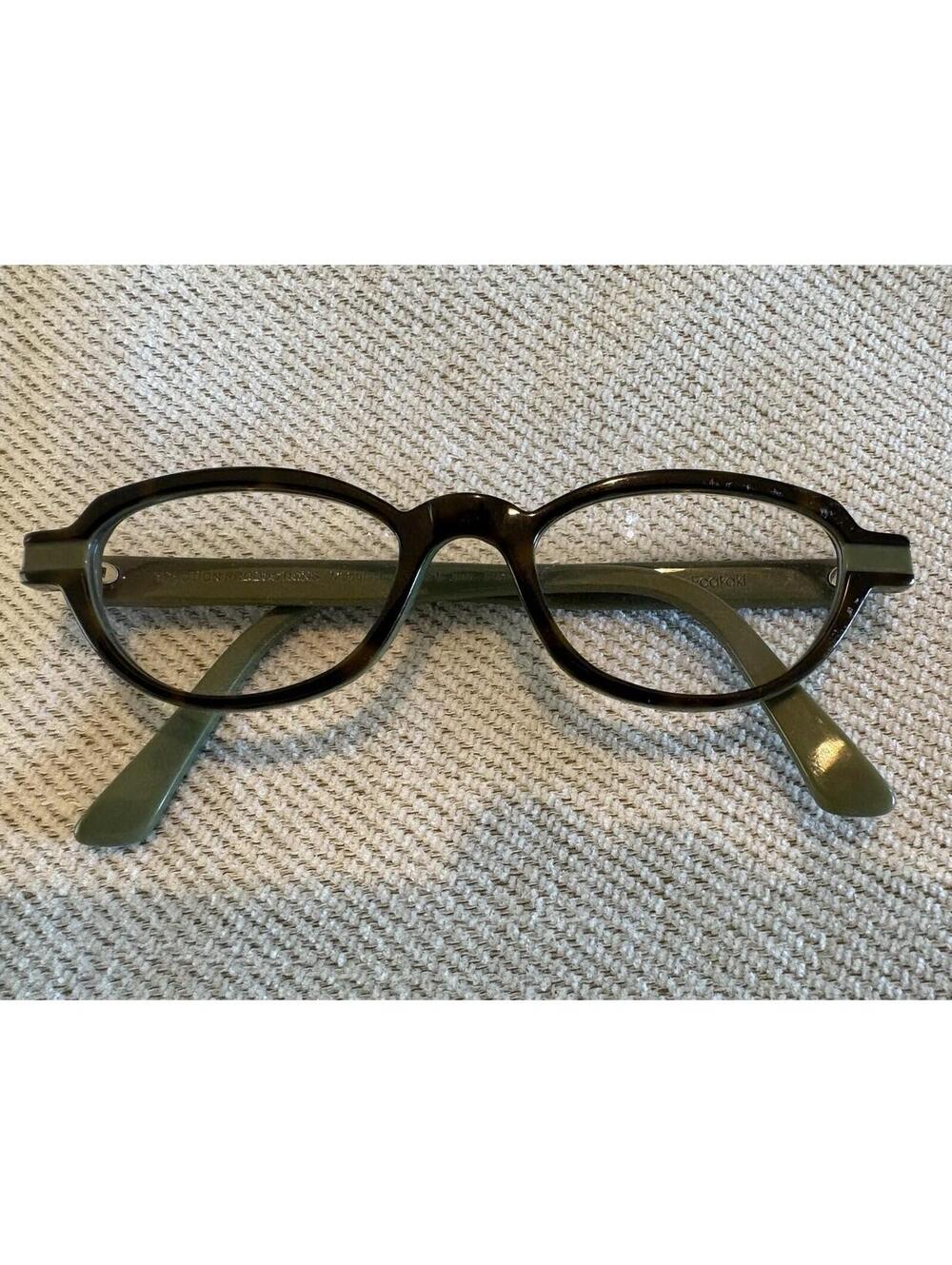 Traction Productions Eyeglasses Frames Hobit 47-22 Full Rim Green Tortoise
